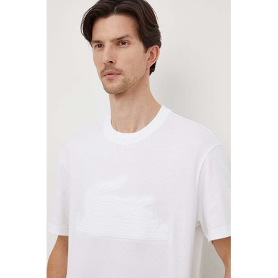 Lacoste Памучна тениска Lacoste в бяло с апликация (TH2104)