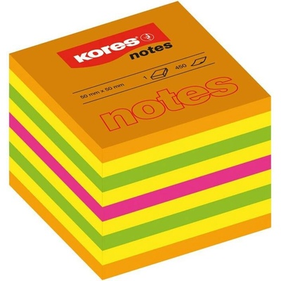 Kores Neonové bločky CUBO Summer 400 lístků 50x50mm, mix barev (48460) – Zboží Dáma
