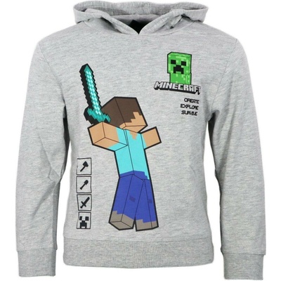 Mikina Minecraft 68245 0038 šedá