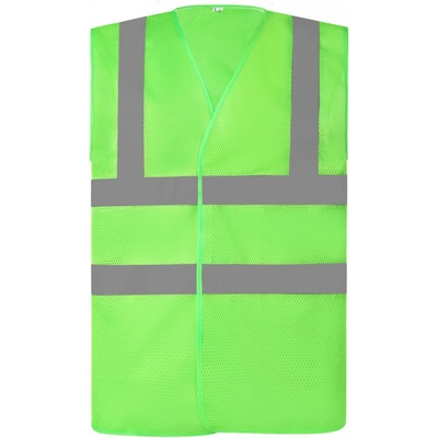 Yoko Hi-Vis síťovaná bezpečnostní vesta HVW120 limetková
