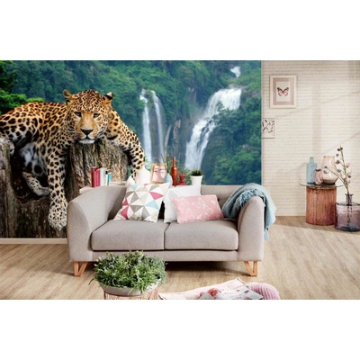 Dimex MA-5-0591 Samolepicí vliesová fototapeta na zeď Leopard na stromě rozměry 375 x 250 cm