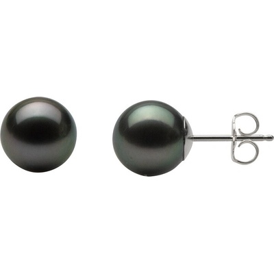 BM Jewellery Náušnice keramické černá perla velká ⌀ 0,8 cm S698070