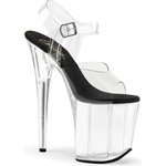 Pleaser USA Pleaser Flamingo-808 Clr-Blk/Clr 38
