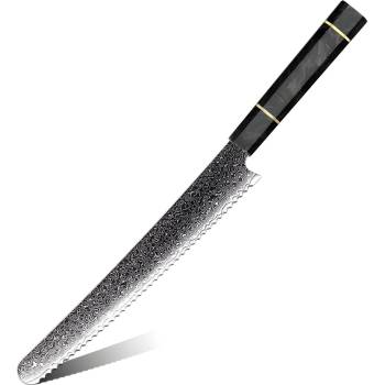 HARAHU Дамаски кухненски нож TS-37453 - Bread / Черен KP37453 (TS-37453)