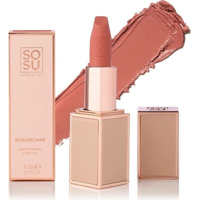 SOSU Cosmetics Saténová lesklá rtěnka Satin Lipstick Sugercane 3,2 g