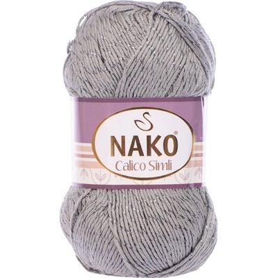 Nako Pletací příze Calico Simli 10255 - šedá