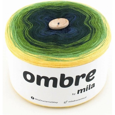 MILA Příze OMBRE Classic 1200m/3nitky M014R - Paví očko II.