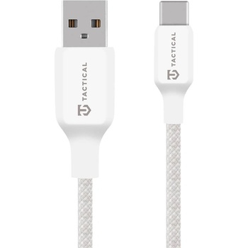 Tactical Здрав кабел с въжена оплекта за устройства с USB-C порт - Tactical Stitch Thread USB-A to USB-C Cable 15W (30 см) (бял) (57983126579)