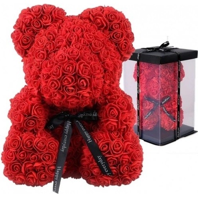 Medvídek z růží 30 cm, červený SPRINGOS ROSE BEAR – Zbozi.Blesk.cz