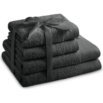 Restilo Тъмносиви памучни хавлии и кърпи за баня в комплект от 4 бр. от тери Amari - Restilo (120010855)