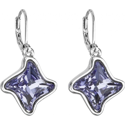Pavona náušnice bižuterie se Swarovski krystaly modrá hvězdička 51055.3 tanzanite
