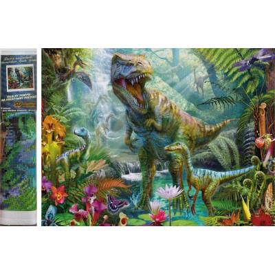 Norimpex - Puzzle Diamond Painting Dinosaurí svet 30x40cm - 1 - 39 piese