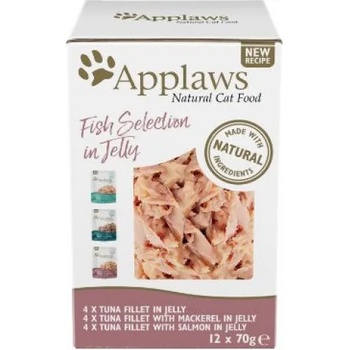 Applaws - Fish Selection in Jelly - паучове за котка с риба в желе комбинирани 12 x 70 гр - 8270CE-A