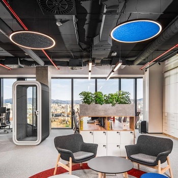 Led профил cool acoustic - Кръгло осветление с акустичен панел (2503)