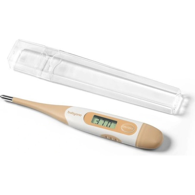 BabyOno Digitálny teplomer s mäkkou koncovkou béžový