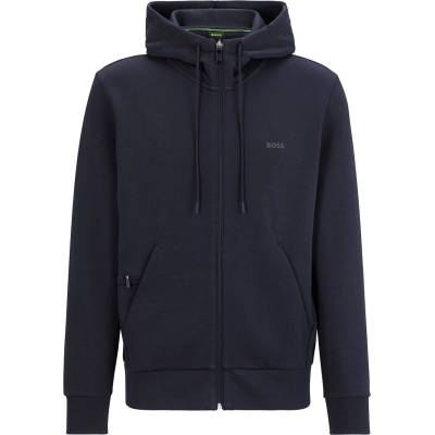 HUGO BOSS Суичър Boss Men's Saggy Full-Zip Hoodie with Adjustable Drawstring Hood - Navy 402