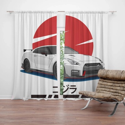 Sablio Závesy Nissan GTR 35 Japonské slunce: 2ks 140x250cm