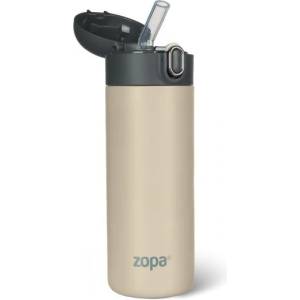 Zopa Термос за течности със сламка 400 мл, Cookie beige (ZOP086304)