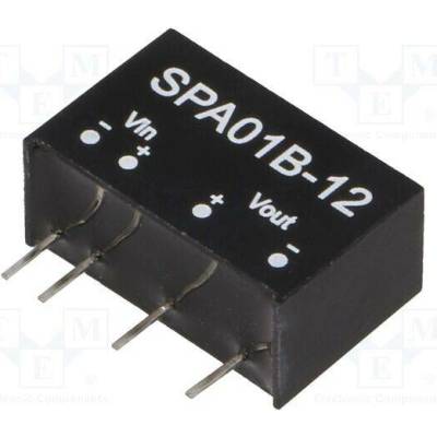 MEAN WELL SPA01B-12 Měnič: DC/DC; 1W; Uvst: 18÷36VDC; Uvýst: 12VDC; Ivýst: 8÷83mA; SIP6