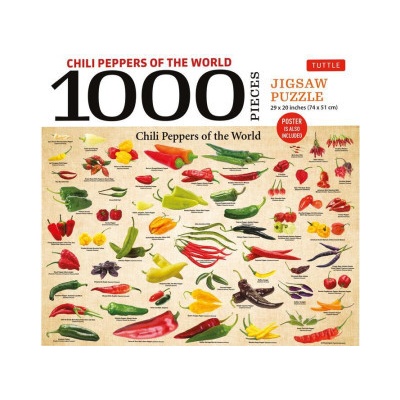 Jigsaw Chile Peppers Finished Size 29 X 20 Inch A3 Sized Poster 1000 dielov
