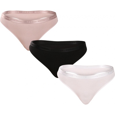 Tommy Hilfiger 3PACK dámske tangá nadrozmer viacfarebná (UW0UW04480 05J)