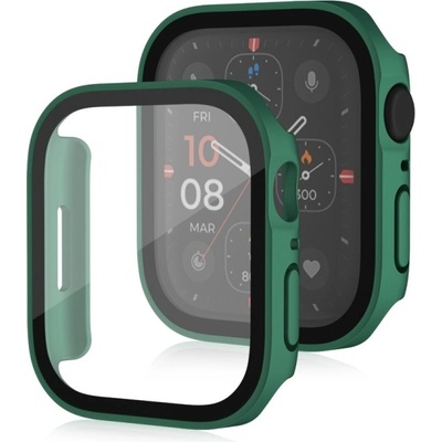 PROTEMIO 67667 PC FULL COVER Plastový kryt so sklom pre Apple Watch SE / SE 2022 / SE 2023 (40mm) zelený