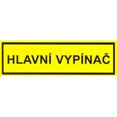 Značení č.10 Hlavní vypínač 2,5x7,5cm