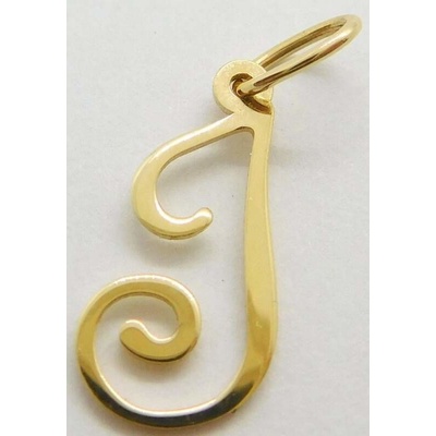 Klenoty Budín Zlatý malý přívěsek psací písmenko "J" 42661