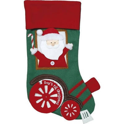 Fiestas Guirca Ponožka na darčeky "Mašinka s Mikulášom", Guirca, 48 cm