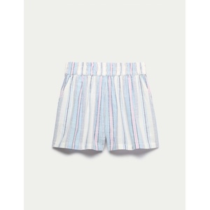 Marks & Spencer Райета шорти от чист памук (6-16 години) Marks & Spencer синя Marks & Spencer | Sin | Момичешки | 9-10 години