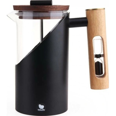 kawio French press s přesýpacími hodinami, 800 ml, Sklo/Dřevo