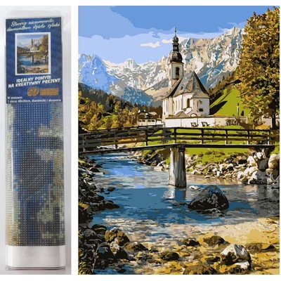Norimpex diamantové maľovanie Kostol v Ramsau 30 x 40 cm