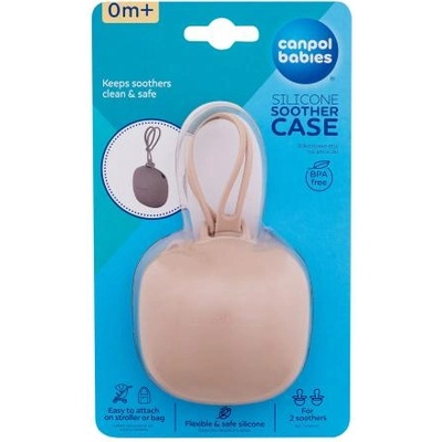 Canpol babies Silicone Soother Case Beige силиконов кейс за биберон