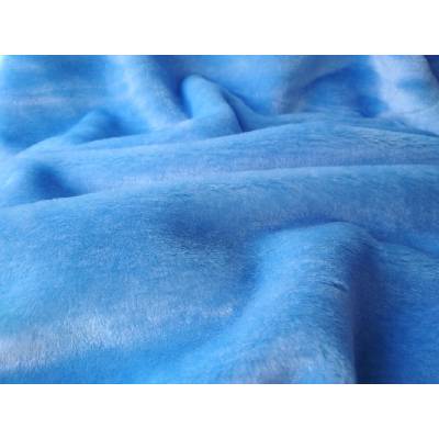 Umela kožušina, plyš, modrý, 9 mm metráž: min. 0,2 bm