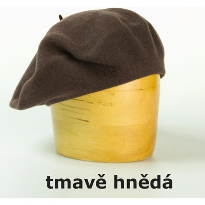 Dámský vlněný baret 105´ tmavě hnědá