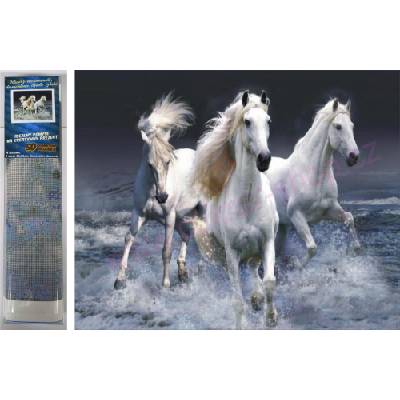 Norimpex - Puzzle Diamant painting: Galloping Whites 30x40cm - 1 - 39 piese