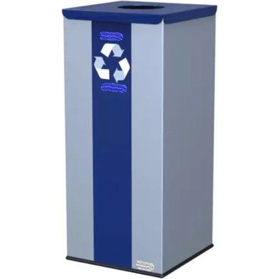 Alda Kovový odpadkový koš Prestige EKO Square na tříděný odpad 60 l modrý 4184