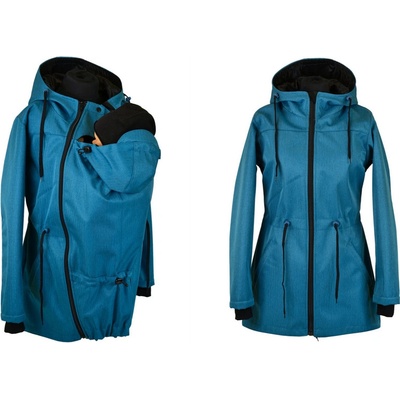 Shara softshellová nosicí parka zimní přední nošení rybí kost petrolej – Zboží Dáma