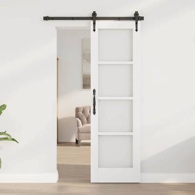 vidaXL Вътрешна врата ORKDAL Бяло грундирано 61 x 198, 5 см (4102682)