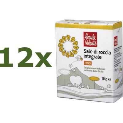 Kamenná soľ jemná zo Sicílie Baule Volante 12 x 1 kg