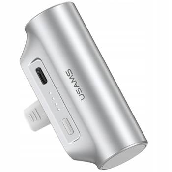 Image 1 of USAMS PB79 Mini Tail Plug 3000mAh USB-C сребрист Power Bank (3KCD24802) (3KCD24802)