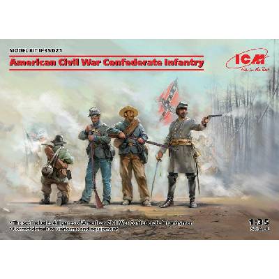 ICM American Civil War Confeder.Infantry 4 figurky 1:35