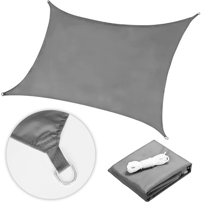 Square Shade Sail Waterproof Canopy 4x4m ModernHome - šedá