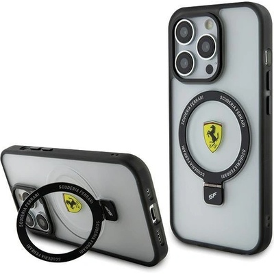 Ferrari Кейс Ferrari FEHMP15LUSCAH за iPhone 15 Pro 6.1", прозрачен, твърд, Ring Stand 2023 Collection MagSafe (3666339170943)