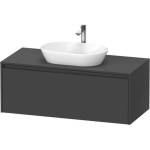 Duravit Ketho. 2 - Шкафче за умивалник с отвор 46x120x55 см, 1 чекмедже, графит матов K24887049490000 (K24887049490000)