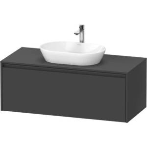 Duravit Ketho. 2 - Шкафче за умивалник с отвор 46x120x55 см, 1 чекмедже, графит матов K24887049490000 (K24887049490000)
