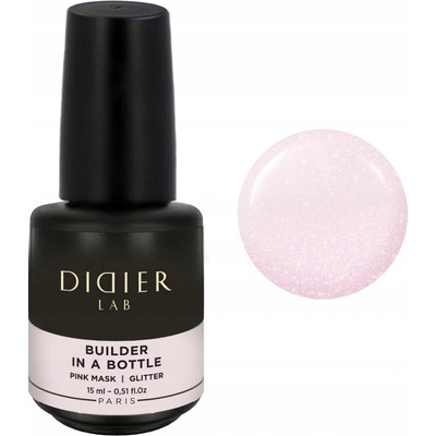 Didier Lab Builder gel v lahvičce pink mask glitter 15 ml