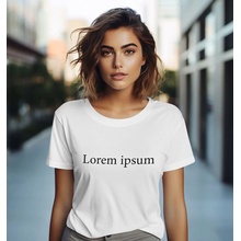 Bullshirt.sk Dámske tričko Lorem Ipsum V1 Biela