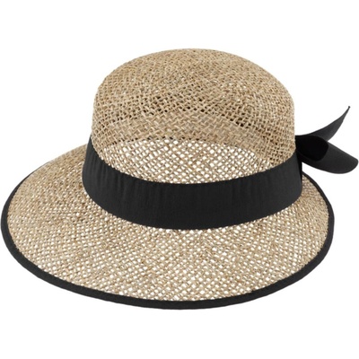Fiebig Headwear since 1903 Slaměný klobouk proti slunci mořská tráva s černou stuhou