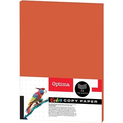 Optima Цветна хартия за копирни машини OPTIMA A/4 80 g тухленочервено 100 листа/пакет 130062 (130062)